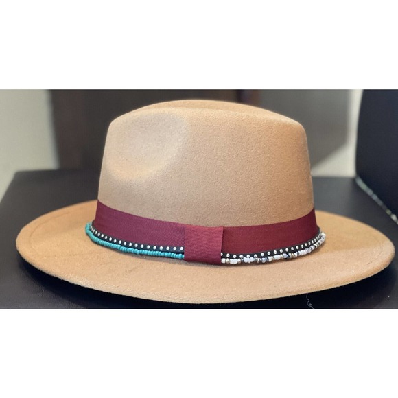 Customized Beaded Band Fedora Wool Hat main image 4